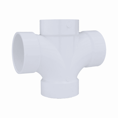 CHARLOTTE PIPE Charlotte Pipe PVC-428-4IN 4 in Pvc Dwv Double Sanitary Tee