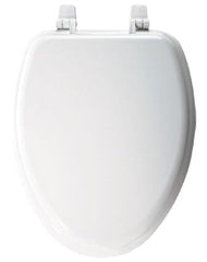 BEMIS Bemis 1400TTAWH Elongated Wood Toilet Seat with Cover