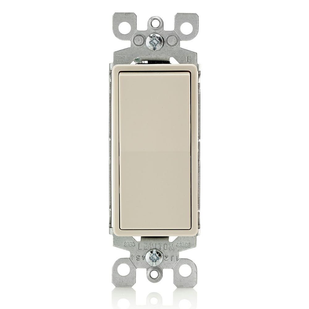 LEVITON Leviton 5603-2T 15A Decora 3-way Rocker Switch Light Almond