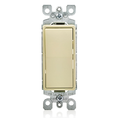 LEVITON Leviton 5603-2I 15A Decora Rocker 3-way Switch Ivory
