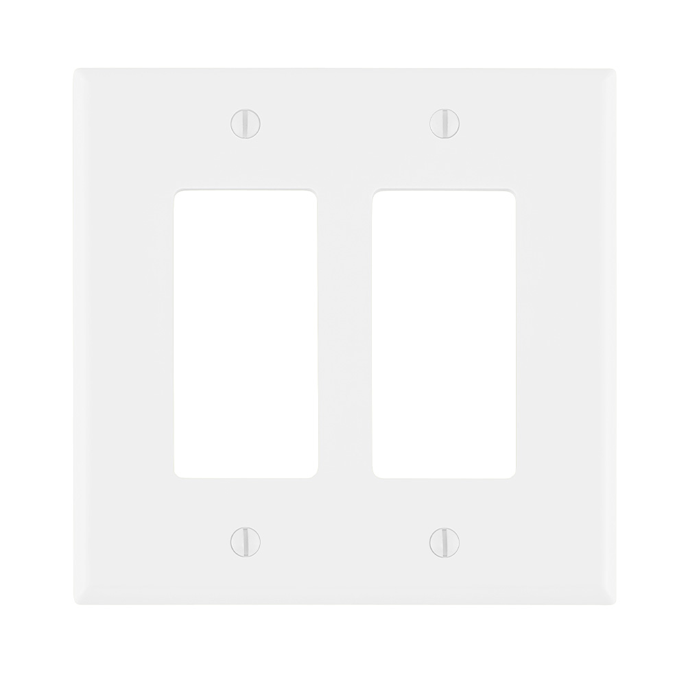LEVITON Leviton PJ262-W 2-gang Decora Gfci Midway Wallplate