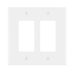 LEVITON Leviton PJ262-W 2-gang Decora Gfci Midway Wallplate