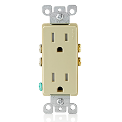LEVITON Leviton T5325-I 15A Tr Decora Duplex Receptacle Ivory