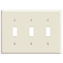 LEVITON Leviton PJ3-T 3-gang Toggle Switch Wallplate Midway