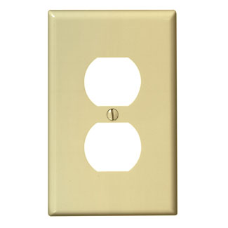 LEVITON Leviton PJ8-I 1-gang Duplex Wallplate Midway Ivory