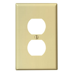 LEVITON Leviton PJ8-I 1-gang Duplex Wallplate Midway Ivory