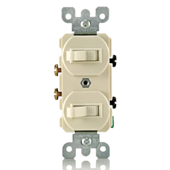 LEVITON Leviton 5224-2I Duplex Combination Switch 15A 120/277V Ivory