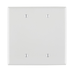 LEVITON Leviton PJ23-W 2-gang Blank Wallplate Midway White