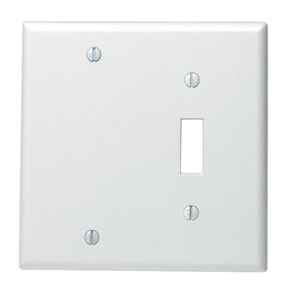 LEVITON Leviton 84006-40 2-gang Combo Wallplate Stainless Steel