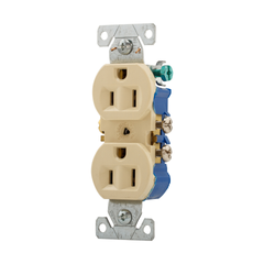 EATON Eaton 270V Ivory Duplex Receptacle Ivory