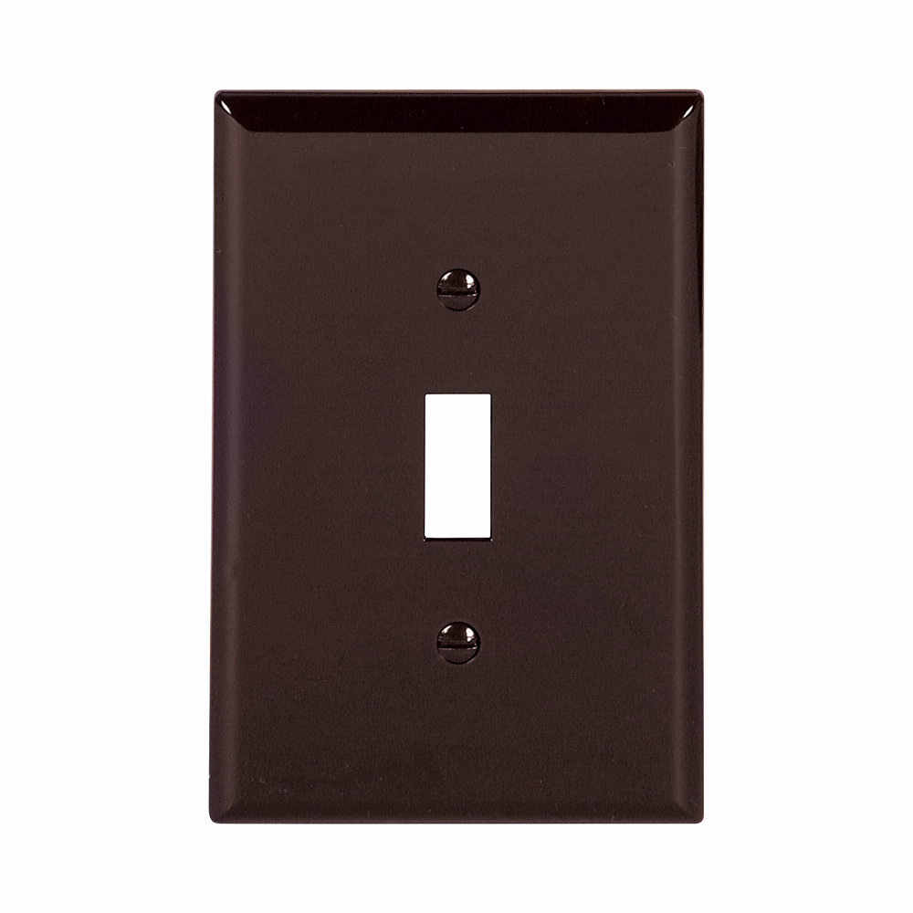 EATON Eaton PJ1B Brown Toggle Wall Plate Single Gang