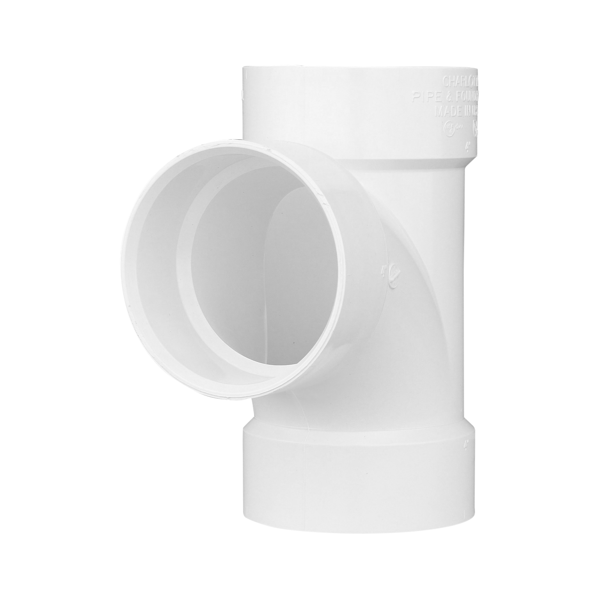 CHARLOTTE PIPE Charlotte Pipe PVC-400-4IN 4 Inch Pvc Dwv Sanitary Tee