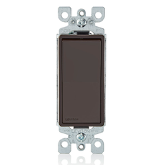 LEVITON Leviton 5601-2 Decora Rocker Single-pole Switch Brown