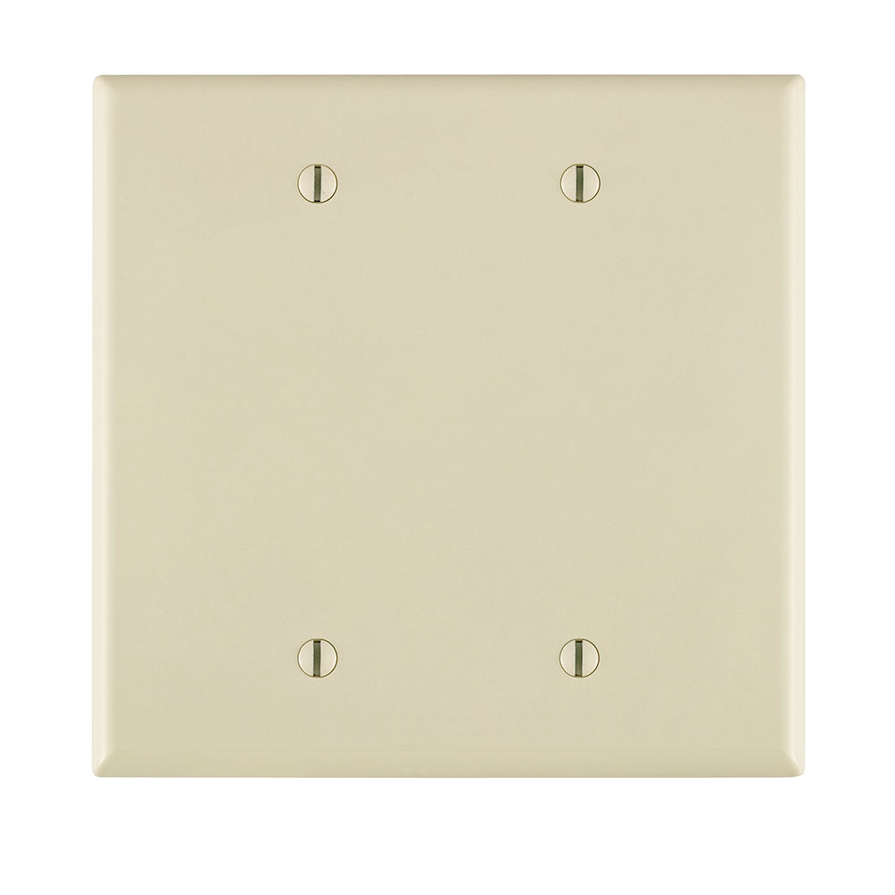 LEVITON Leviton PJ23-T 2-gang Blank Wallplate Light Almond