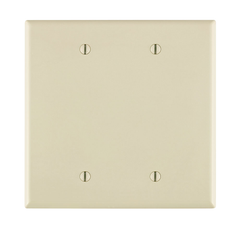 LEVITON Leviton PJ23-T 2-gang Blank Wallplate Light Almond