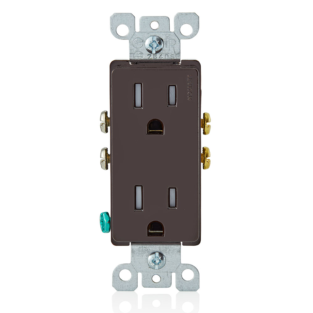 LEVITON Leviton T5325 Tamper-resistant Duplex Receptacle 15A Brown