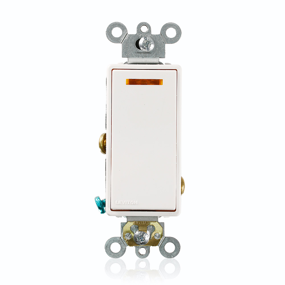 LEVITON Leviton 5631-2W 20A Single-pole Lighted Rocker Switch