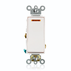 LEVITON Leviton 5631-2W 20A Single-pole Lighted Rocker Switch