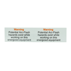 NSI INDUSTRIES Nsi Industries VL-7 Arc Flash Warning Lockout Label