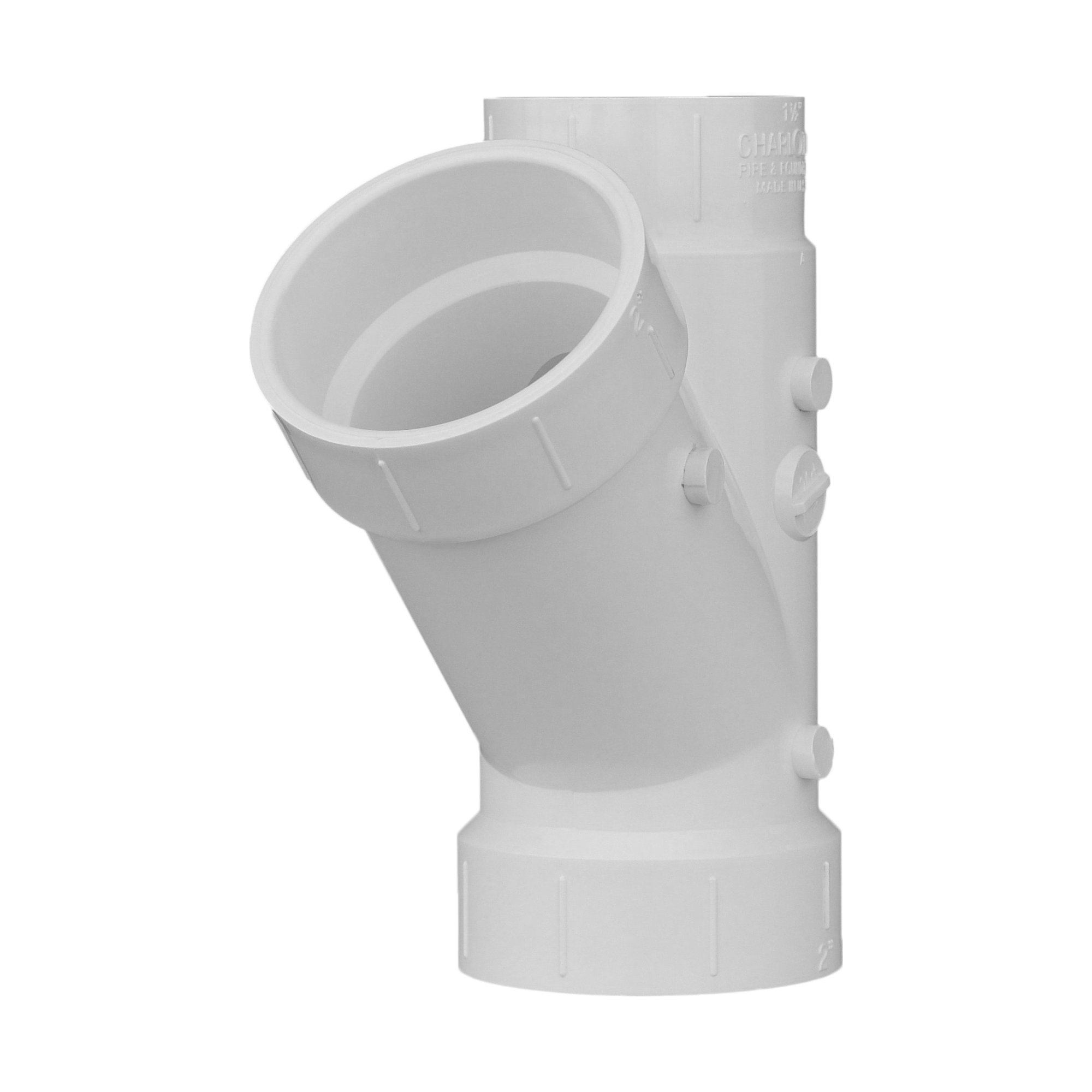 CHARLOTTE PIPE Charlotte Pipe PVC-601-2X1-1/2X2 Pvc Dwv Reducing Wye