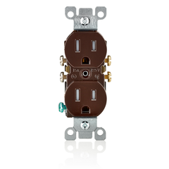 LEVITON Leviton T5320 15A Tamper-resistant Duplex Receptacle Brown
