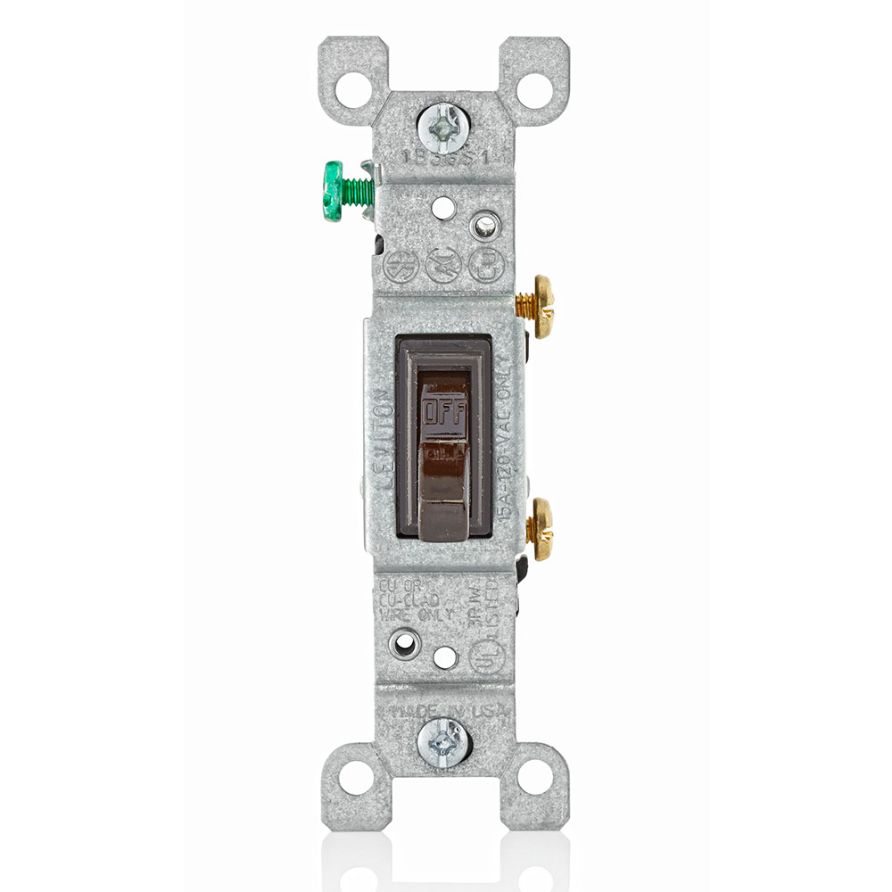 LEVITON Leviton 1451-2 Single-pole Toggle Switch 15A 120V Brown