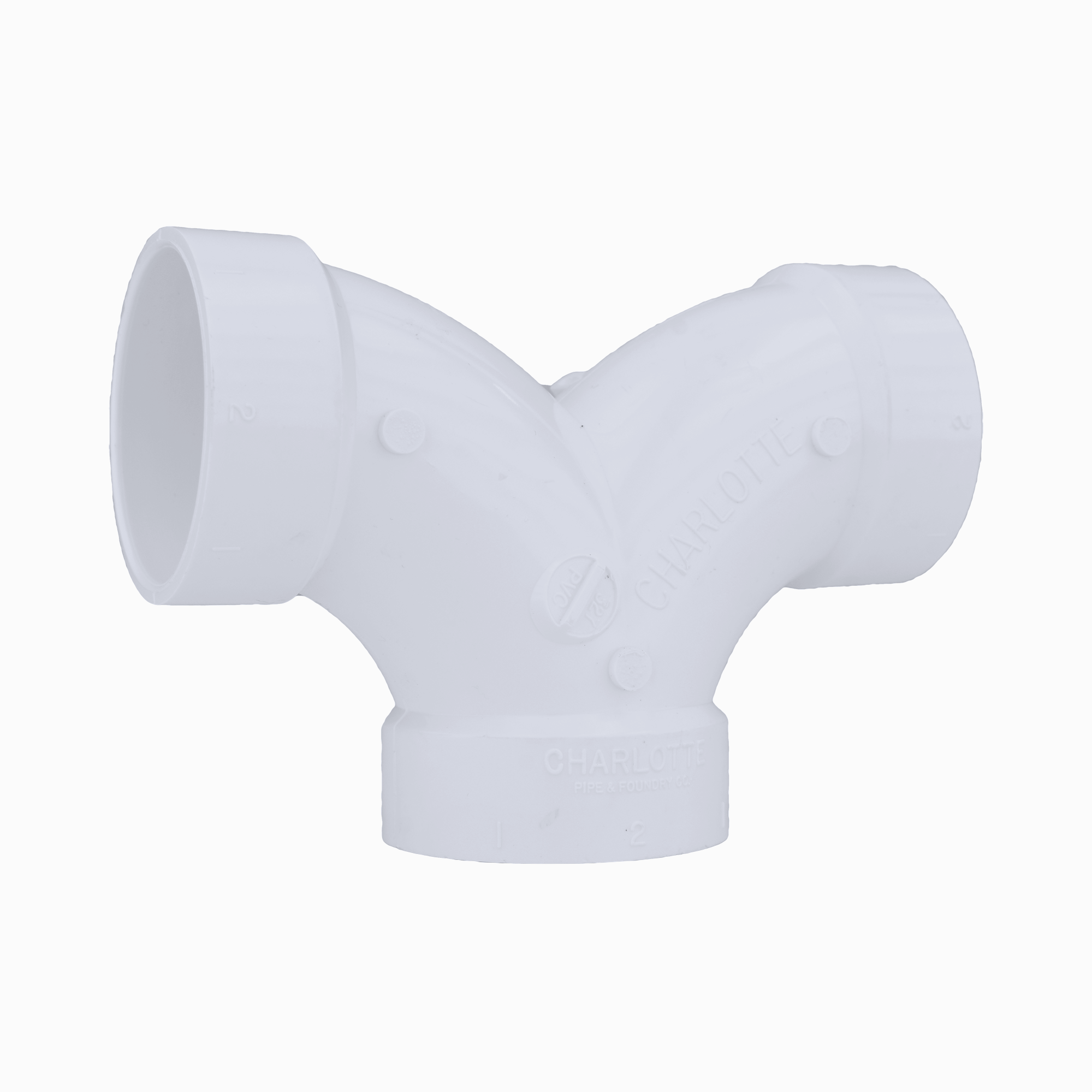 CHARLOTTE PIPE Charlotte Pipe PVC-327-2IN 2 in Pvc Dwv 90 Twin Elbow