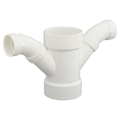CHARLOTTE PIPE Charlotte Pipe PVC-507-4X4X2X2 Dwv Double Combo Wye 1/8 Bend
