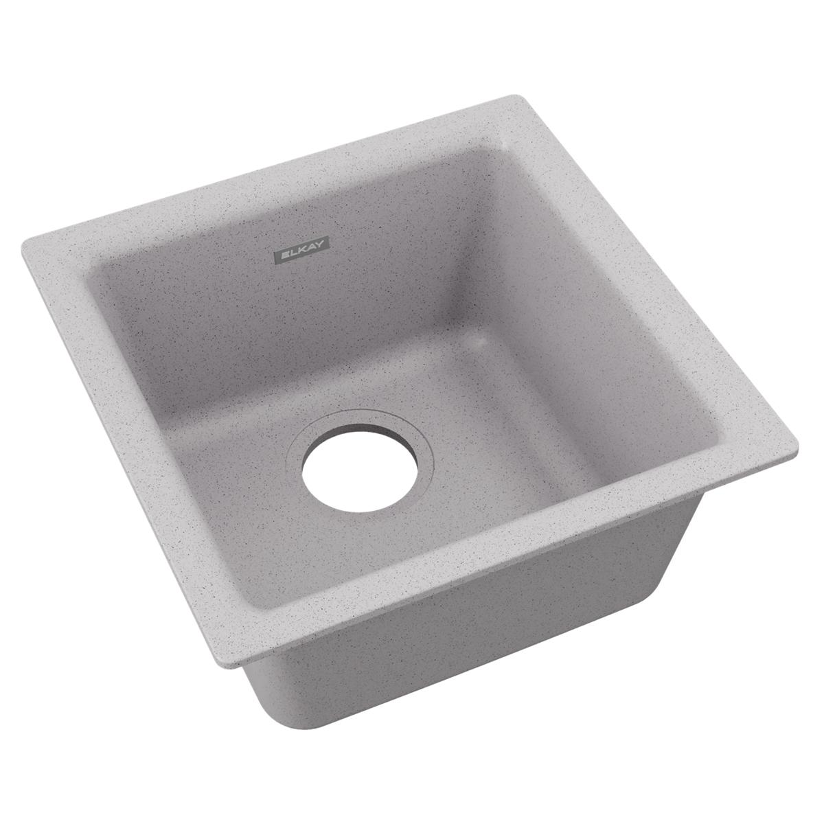 ELKAY Elkay ELG1616GS Quartz Single Bowl Bar Sink Greystone