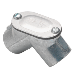 BRIDGEPORT FITTINGS Bridgeport Fittings 81DC Rigid Pull Elbow 1/2 Inch Zinc