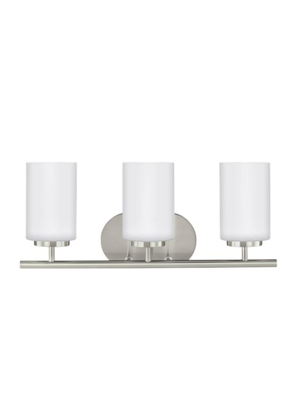 SEAGULL LIGHTING Seagull Lighting 41162-962 Oslo 3-light Bath Brushed Nickel