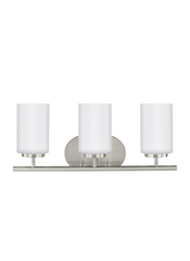 SEAGULL LIGHTING Seagull Lighting 41162-962 Oslo 3-light Bath Brushed Nickel
