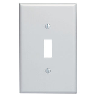LEVITON Leviton 80501-W 1-gang Toggle Switch Wallplate Midway