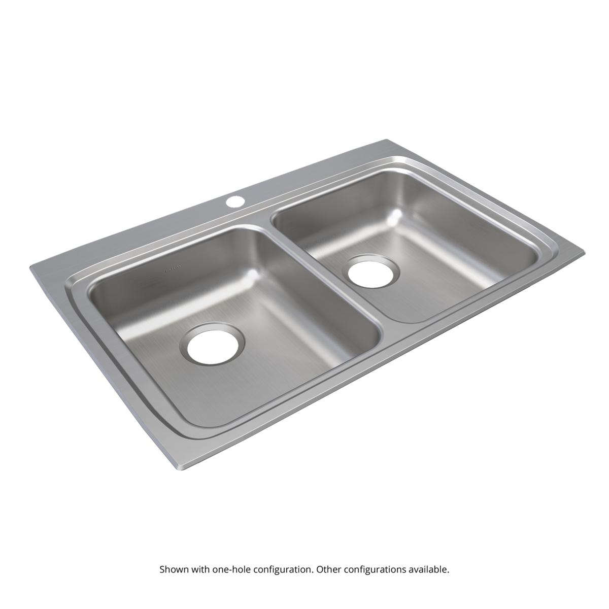 ELKAY Elkay LRAD3322551 Drop-in Double Bowl Ada Sink 33x22