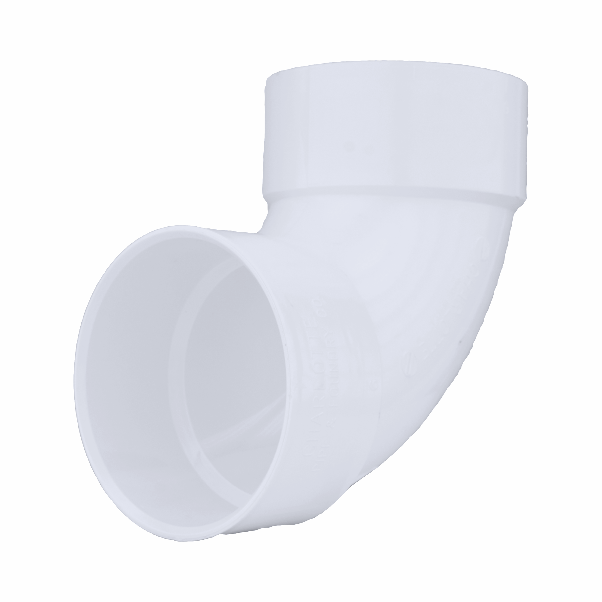 CHARLOTTE PIPE Charlotte Pipe PVC-300-6IN 6 in Pvc Dwv 90 Elbow Hub X Hub