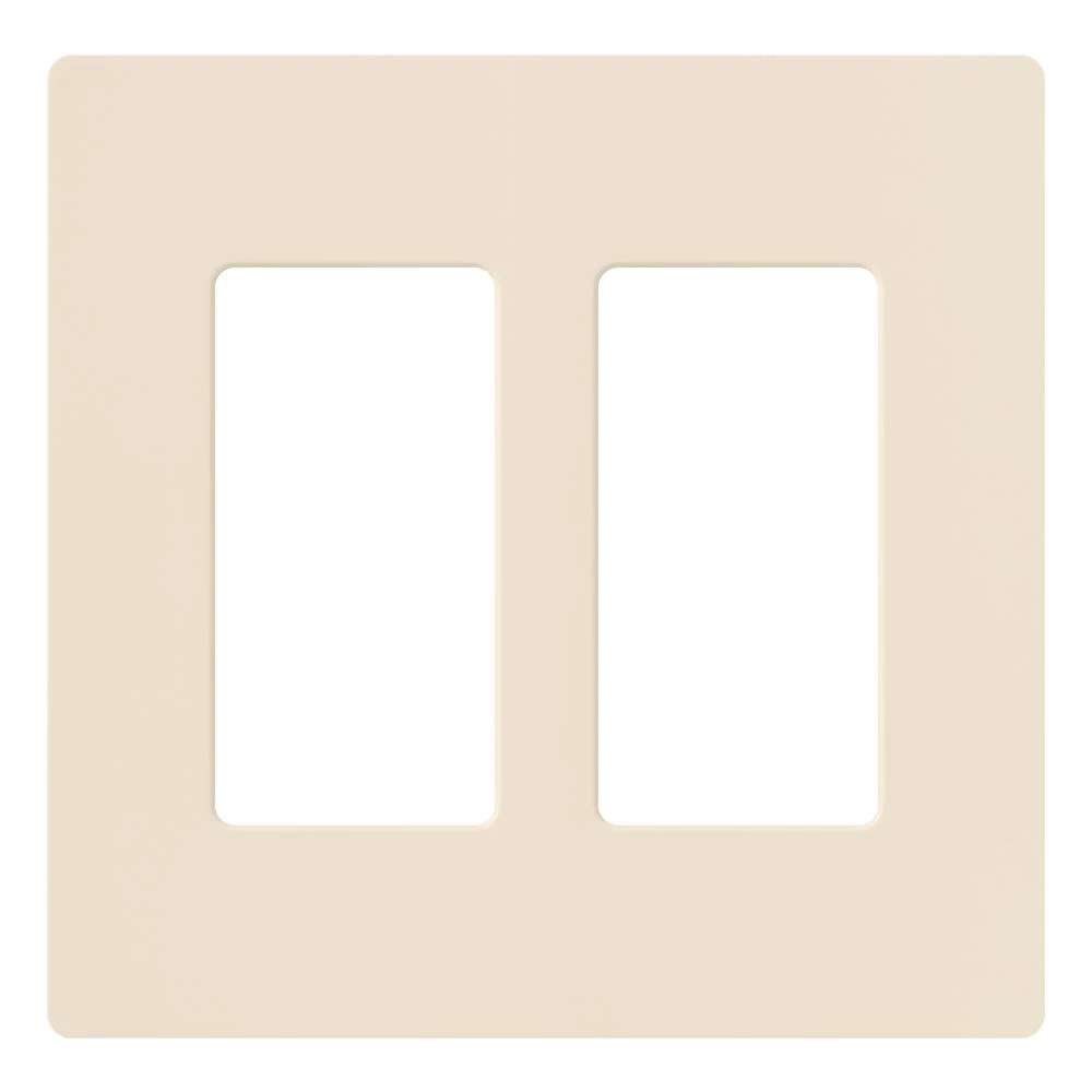 LUTRON Lutron CW2LA Claro Two-gang Decorator Wallplate Light Almond
