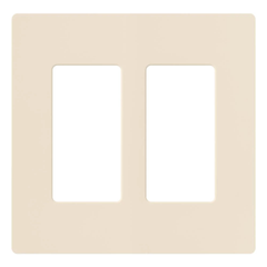 LUTRON Lutron CW2LA Claro Two-gang Decorator Wallplate Light Almond