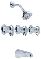 GERBER Gerber 58500 Three Handle Tub Shower Fitting Chrome