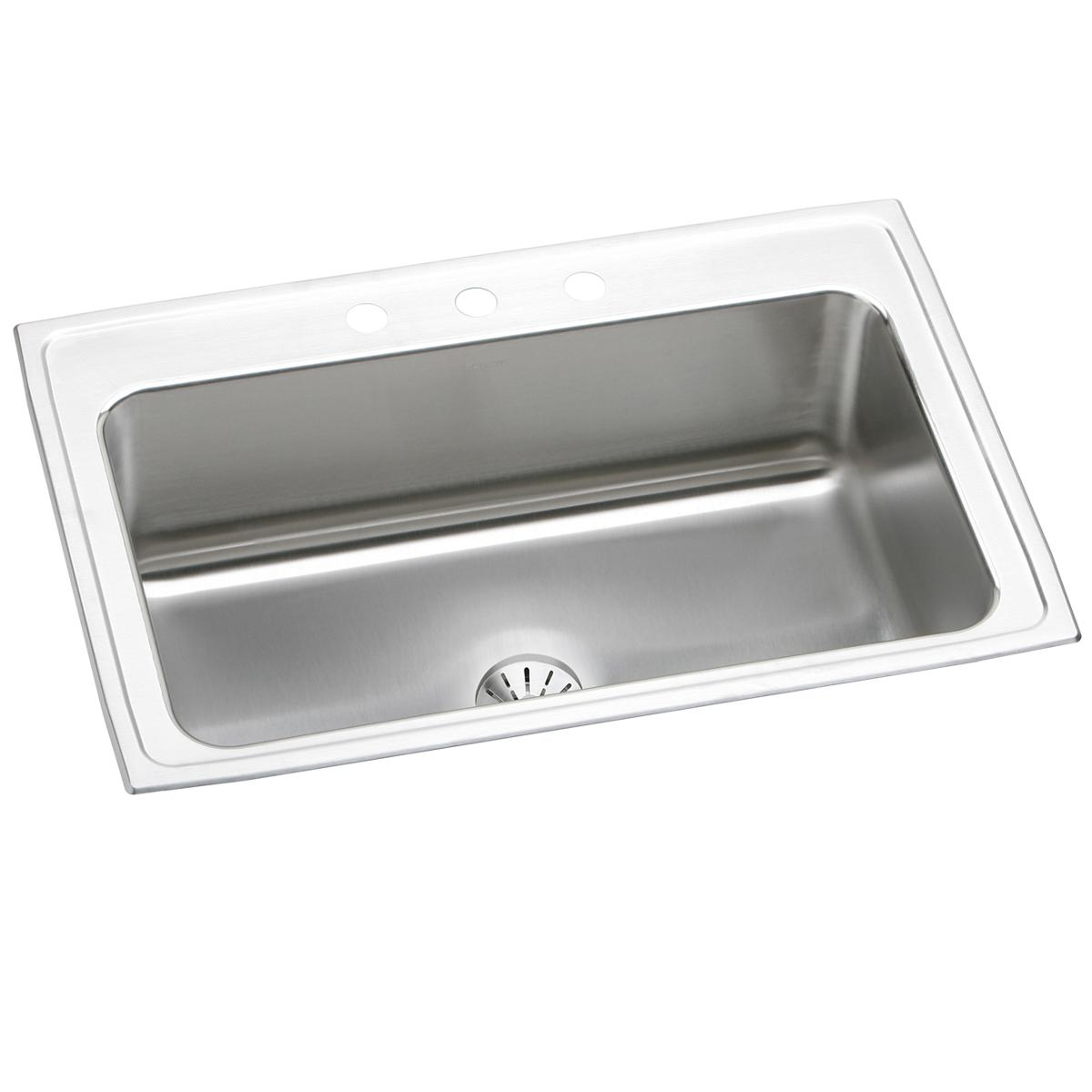 ELKAY Elkay DLRS332210PD2 Single Bowl Drop-in Sink 33x22x10