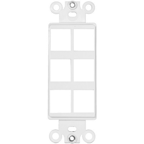 MORRIS PRODUCTS Morris Products 88120 Six Port Datacomm Frame White