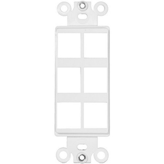 MORRIS PRODUCTS Morris Products 88120 Six Port Datacomm Frame White