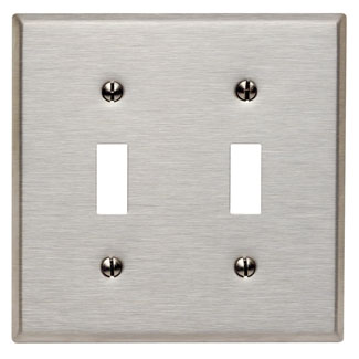 LEVITON Leviton 84009 2-gang Toggle Switch Wallplate