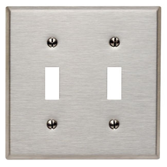 LEVITON Leviton 84009 2-gang Toggle Switch Wallplate
