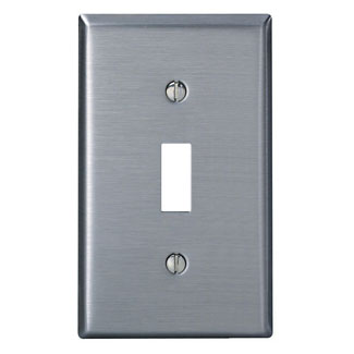 LEVITON Leviton 84001 1-gang Toggle Switch Wallplate Steel