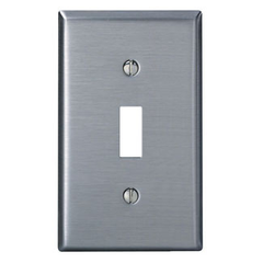 LEVITON Leviton 84001 1-gang Toggle Switch Wallplate Steel