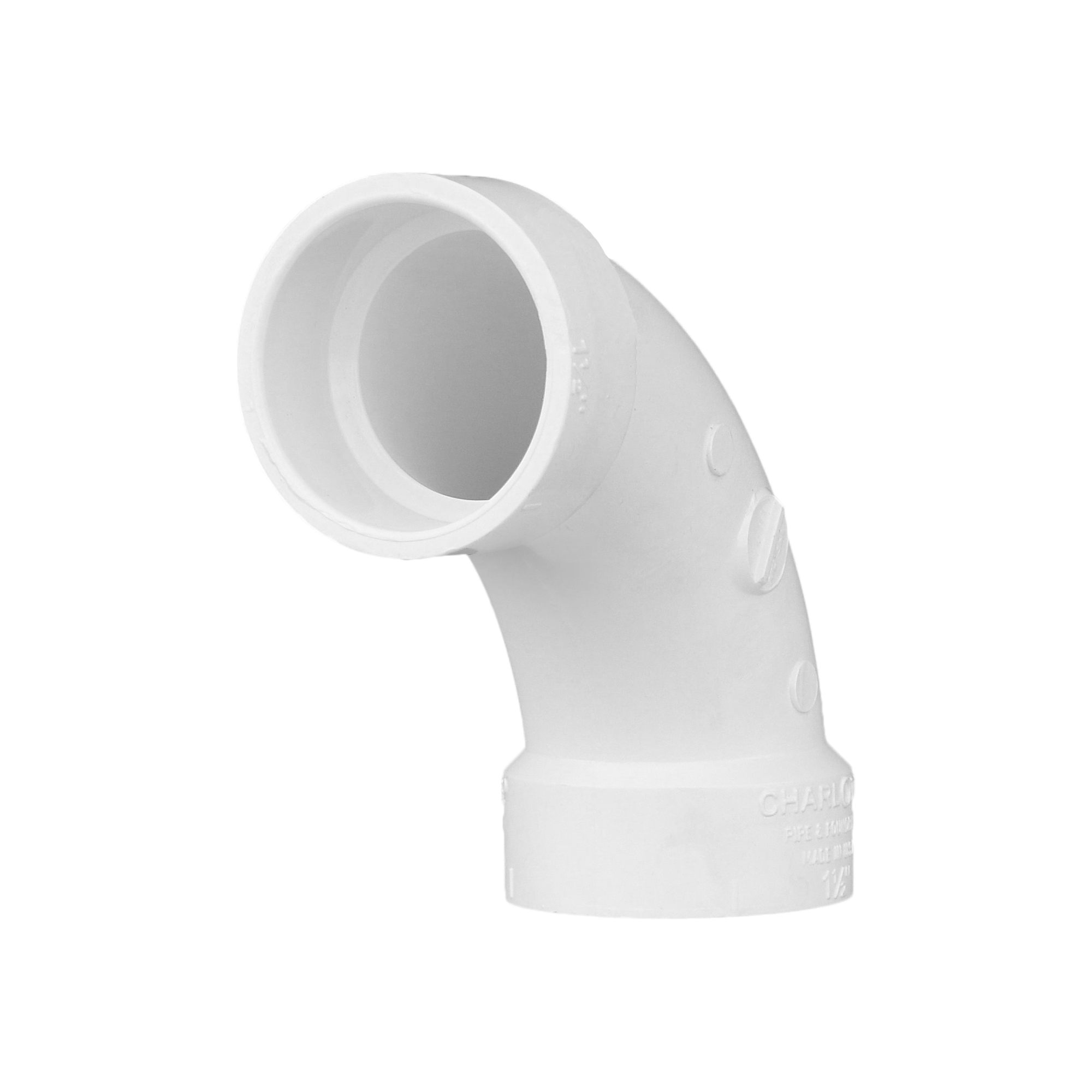 CHARLOTTE PIPE Charlotte Pipe PVC-304-1-1/2 Pvc Dwv Long Sweep 90 Elbow