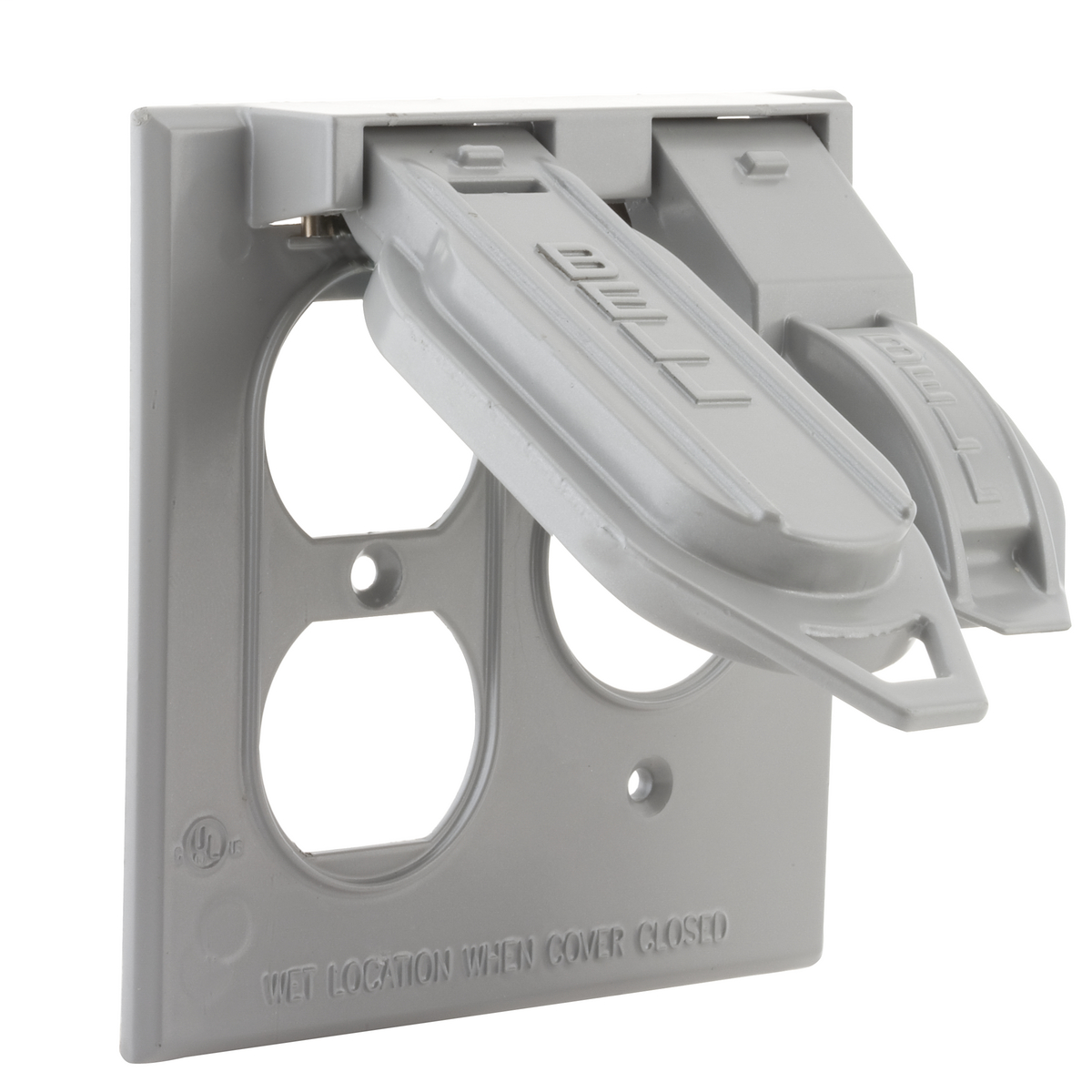 HUBBELL Hubbell 5160-0 2-gang Weatherproof Cover Gray