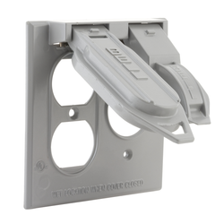 HUBBELL Hubbell 5160-0 2-gang Weatherproof Cover Gray