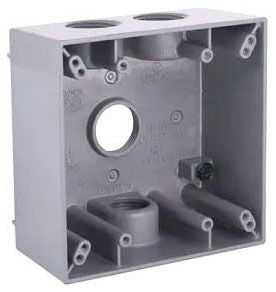 HUBBELL Hubbell 5343-0 2-gang Right Angle Box 5.75 in Hubs