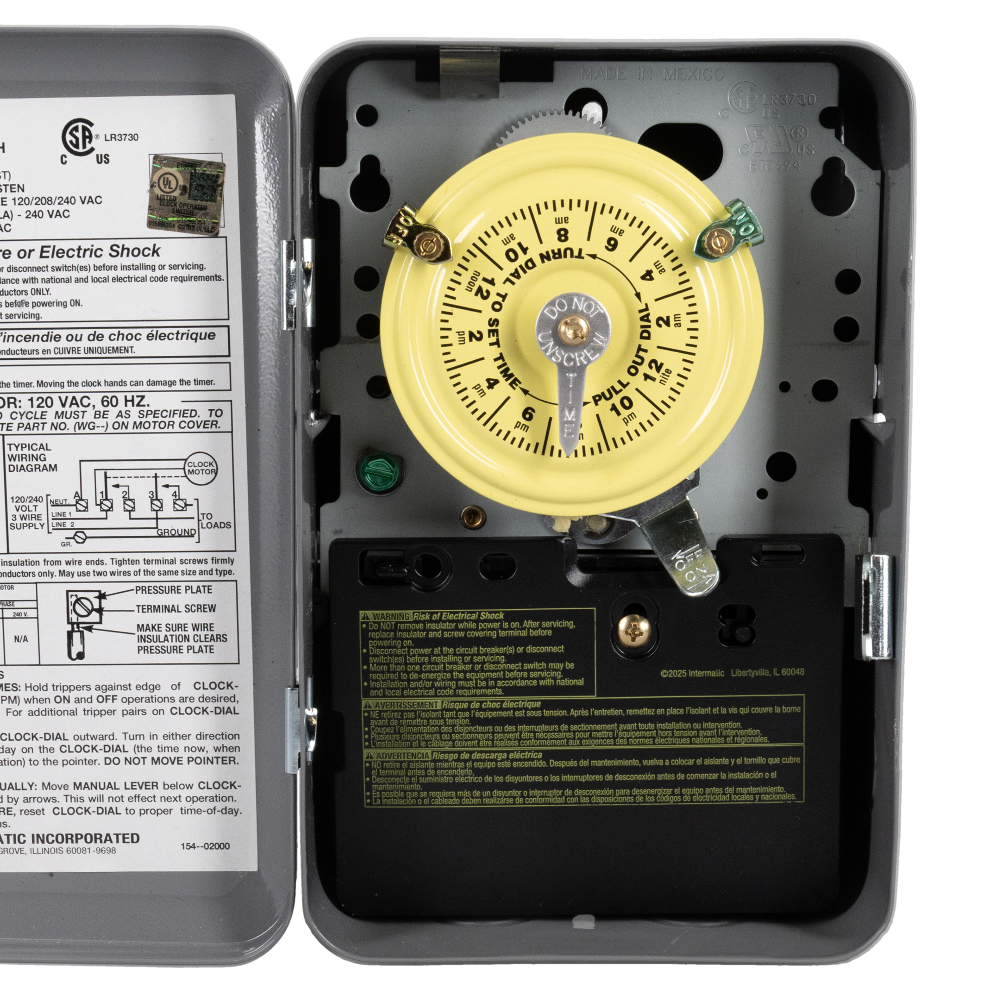 INTERMATIC Intermatic 102 Mechanical Time Switch 208-277 Vac Spst